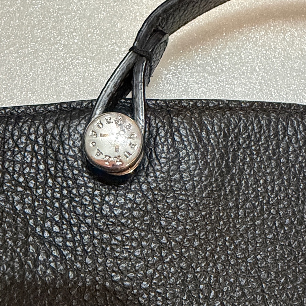 Furla Piper Dome Black Leather Shoulder Bag Top Handle - Picture 5 of 12